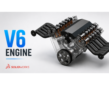 Inside a V6 Engine: Designing a Complete Mechanical Assembly in SOLIDWORKS
